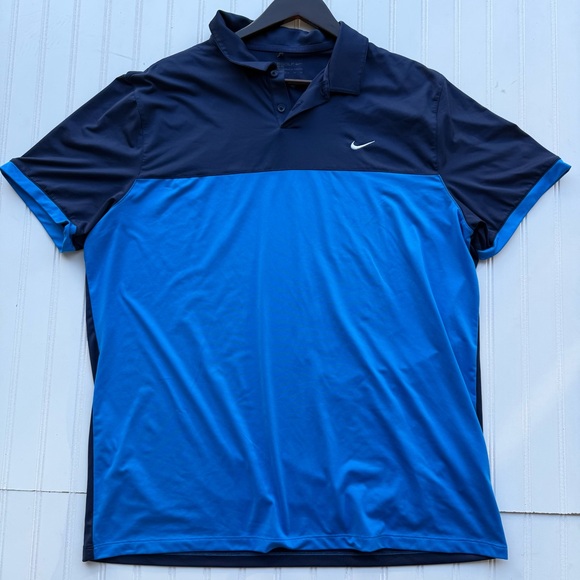 Nike Men's Polo Golf Shirt in Navy and Blue - Picture 2 of 5